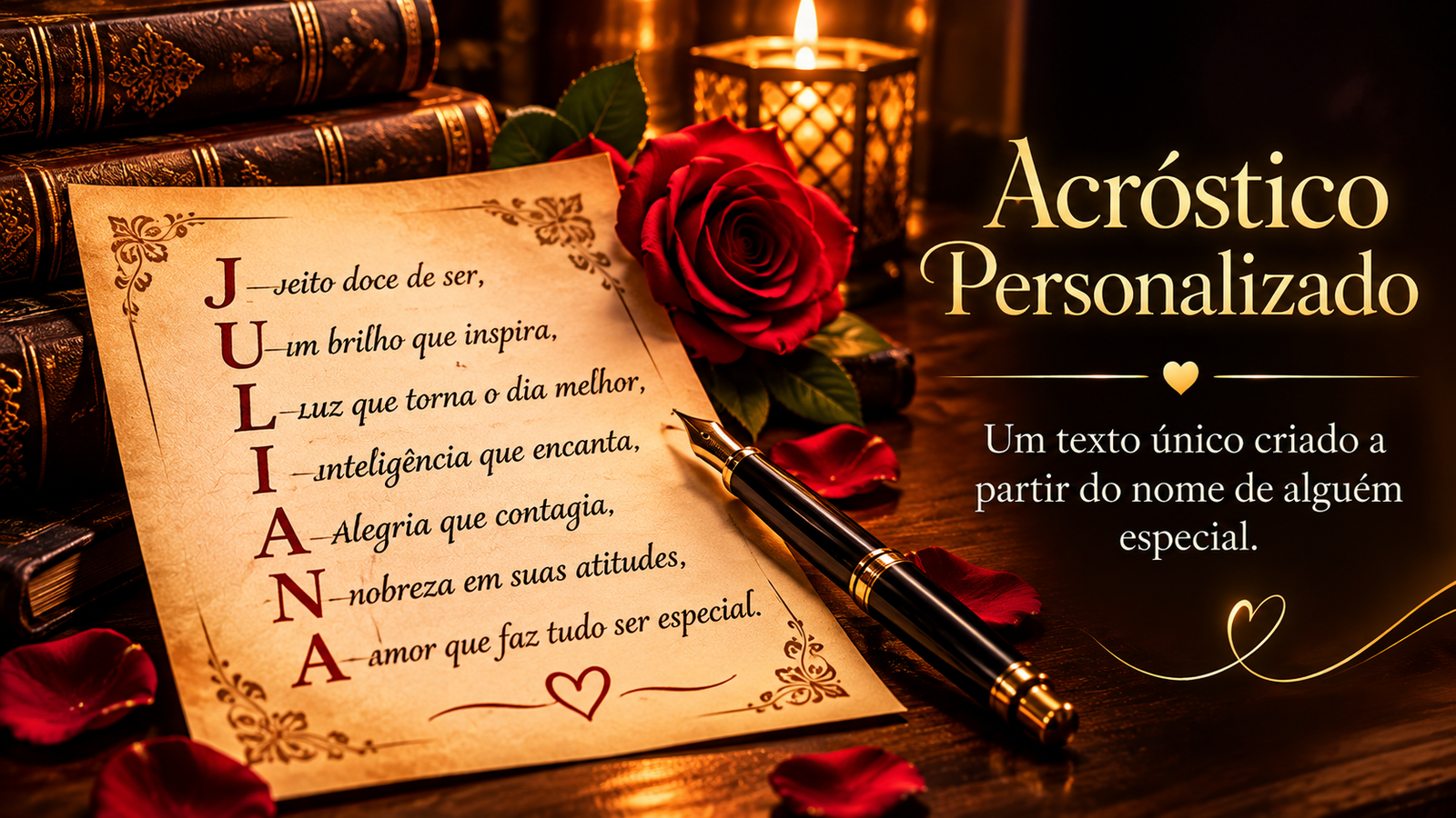 Acróstico romântico personalizado